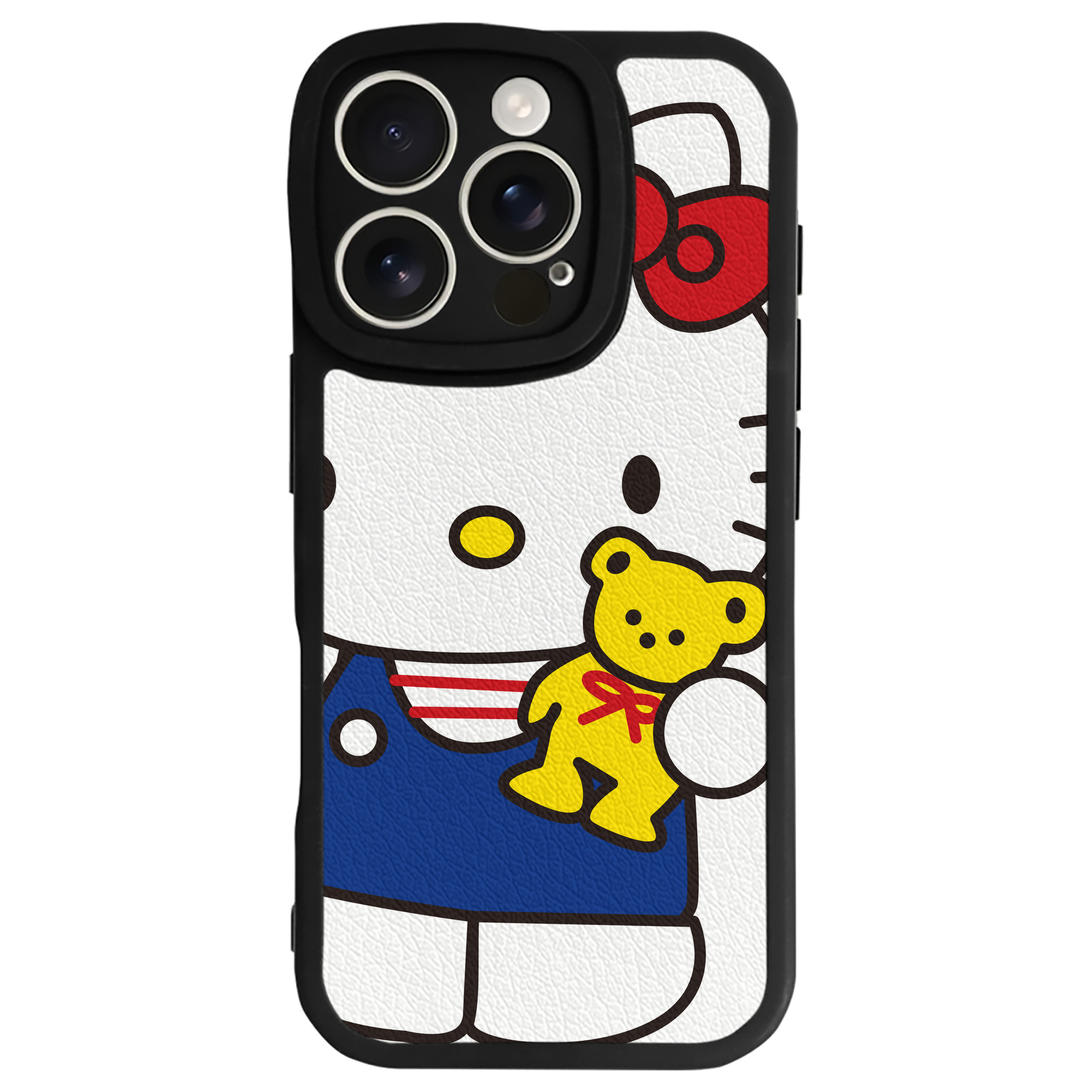 （画像用） Hello Kitty ハローキティ 【iPhone 16シリーズ対応】シリコンスマホケース（レザー調） 材質：シリコン